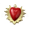 Brass Enamel Pendants KK-B136-08G-2