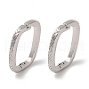 Brass Twister Clasps KK-L208-78P-1