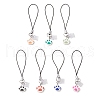 Handmade Polymer Clay Paw Print Charm Mobile Straps HJEW-JM03345-2