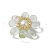 8Pcs 8 Colors Glass Pendants PALLOY-MZ00656-4