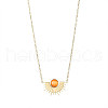 Sunset Stainless Steel Resin Pendant Necklaces FS-WGCBD37-03-2