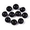 Spray Painted Round Natural Schima Wood Beads WOOD-A018-8mm-03-1