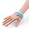 4Pcs 4 Styles Polymer Clay Heishi Beads Stretch Bracelets Sets BJEW-JB05903-6