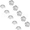 Unicraftale 5-Petal 304 Stainless Steel Bead Caps STAS-UN0016-10P-1