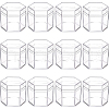 Plastic Transparent Hexagon Storage Box CON-WH0080-89-1