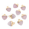 Natural Rose Quartz Charms G-N326-121-02-1