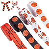   4 Rolls 4 Colors Sport Ball Print Grosgrain Ribbon OCOR-PH0004-07B-7