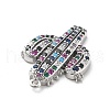 Brass Micro Pave Colorful Cubic Zirconia Pendants KK-L228-46P-2