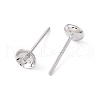 Rack Plating Brass Stud Earring Findings KK-G433-05B-P-2