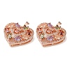 Brass Micro Pave Cubic Zirconia Pendants KK-D061-09RG-2