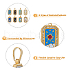 DICOSMETIC 8Pcs 8 Colors Ion Plating(IP) 304 Stainless Steel Pendants STAS-DC0016-24-4