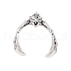 Dragon Alloy Open Cuff Rings for Women Men RJEW-A045-02AS-4