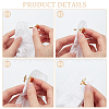 WADORN 4Pcs 2 Colors Stainless Steel Cuff Button STAS-WR0001-03-3