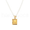 Mother Mary Pearl Necklace with 3D Heart Pendant and Secret Box. EZ0738-1-1