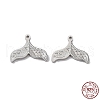 Rhodium Plated 925 Sterling Silver Charms STER-C003-07P-1