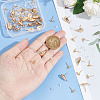 BENECREAT 48Pcs 2 style Brass Stud Earring Findings KK-BC0009-65-3