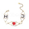 Valentine's Day 304 Stainless Steel Link Bracelets BJEW-MZ00147-2