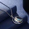 Trendy 925 Sterling Silver Pendant Necklace NJEW-BB30718-5