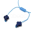 7Pcs Cross Synthetic Turquoise Braided Beaded Bracelets for Women BJEW-JB11345-5