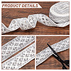 Polyester Rhombus Embroidery Lace Trim OCOR-WH0090-83B-5