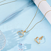 2Pcs 2 Styles Brass Pendant Cabochon Settings KK-HS0001-20G-5