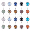 AHADERMAKER 20Pcs 10 Styles Natural & Synthetic Mixed Gemstone Connector Charms Sets G-GA0001-65-1