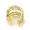 Star Brass Cuff Earrings EJEW-L270-004G-2