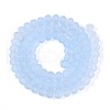 Baking Paint Frosted Glass Beads Strands FGLA-N003-6mm-01-2