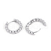 Twist Rings Brass Hoop Earrings for Women EJEW-B056-15P-2