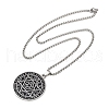 304 Stainless Steel Star of David 12 Constellation Pendant Necklaces NJEW-K283-32P-4