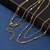 304 Stainless Steel Cable Chain Double Layered Necklaces for Women NJEW-U050-02E-G-1