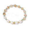 Natural Green Aventurine and Citrine Beaded Bracelets for Women BJEW-JB11932-01-2