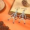 MIYUKI Delica Beaded Skeleton Dangle Earrings EJEW-MZ00092-2