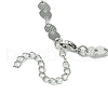 Ion Plating(IP) 304 Stainless Steel Boston Link Chain Necklaces for Women NJEW-A021-02P-3