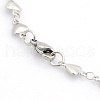 Casual Style 304 Stainless Steel Heart Link Chain Bracelets STAS-O036-05P-3