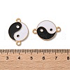 Alloy Black & White Enamel Yin-yang Connector Charms PALLOY-V009-10G-3