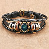 12 Constellations PU Leather Multi-strand Bracelets WGFD09F-11-1