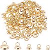 Unicraftale 100Pcs 5 Style 304 Stainless Steel Bead Cap Pendant Bails STAS-UN0024-17-5