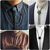 CHGCRAFT 12Pcs 3 Colors Alloy Bolo Tie Slides Clasp Cabochon Settings FIND-CA0008-91-6