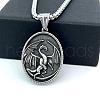 Nordic Viking Retro Stainless Steel Dragon Pendant Necklaces for Men AS6339-3