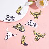 12Pcs 6 Styles Printed Acrylic Pendants JX738A-4