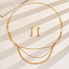 Elegant Iron Material Multi-layer Pendant Necklaces & Earrings Set for Women YG6401-1