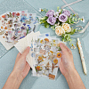 SUPERFINDINGS 5 Sets 5 Styles Scrapbook Floral Decorative Stickers Sets DIY-FH0005-81-3