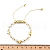 ABS Imitation Pearl Beads Braided Bead Bracelets for Women BJEW-D317-09A-G-5