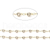Handmade Brass Glass Rhinestone Beaded Chains CHC-M024-29G-2