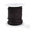 Braided Cowhide Leather Cord NWIR-N005-01B-3mm-1