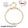  8Pcs Brass Round Snake Chain Bracelet for Men Women BJEW-PH0004-28-3