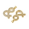 Brass Micro Pave Cubic Zirconia Pendants KK-S526-21G-C-2