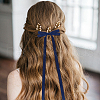 CRASPIRE Big Bowknot Polyester Alligator Hair Clips AJEW-CP0008-39C-5
