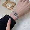 304 Stainless Steel Rhinestone Hinged Bangles for Women BJEW-U029-01G-1